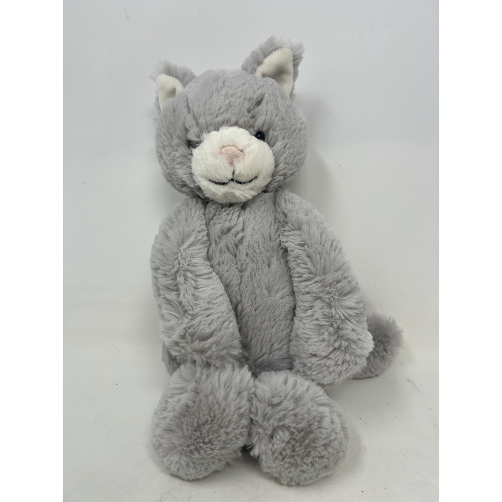 Jellycat Bashful London Kitty Plush Gray Cat Retired 12" Stuffed Animal Plush - Picture 2 of 9